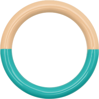 Color Ring - Petrol/Buttercream - 52