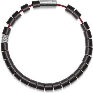 Black Sun BLACK BEACH US rød nylon og perler m. sølvlås