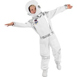 1 stk. Astronautdragt Børn Hvid 116-128 cm – Unik udklædning til fantasifuld rumleg