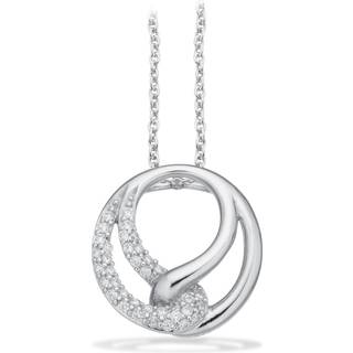 Scrouples halskæde i sølv med cubic zirkonia i vedhænget