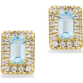 Scrouples Øreringe topas+cubic zirkonia i 8 karat guld