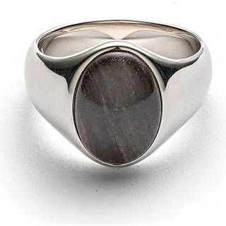 Alexander Lynggaard Hope Oval Signet ring i sølv med obsidian - Str. 64