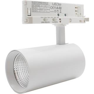 LEDlife CCT justebar skinnespot 28W - Hvid, Justerbar CCT + lysstyrke, 110lm/w, RA90, 3200lm, Flicker free, 3-faset - Dæmpbar : Dæmper indbygget, Kulør : 3-i-1, Spredning : 36°
