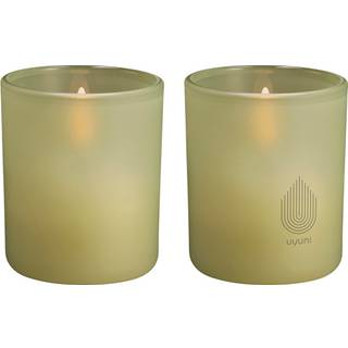 Glas Lys 2-pack 6x7 cm Light Green Leaf - Uyuni Lighting