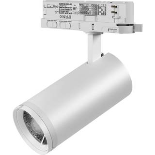 LEDlife Zoom justerbar skinnespot 30W - Justerbar CCT + lysstyrke + spredning, Hvid, RA92, 3000lm, 3-faset - Dæmpbar : Dæmper indbygget, Farve på hus : Hvid, Kulør : CCT (Varm til Kold Hvid)