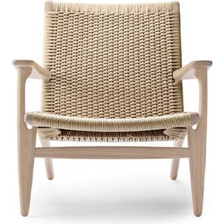 Carl Hansen - CH25 Tvålad Ek/Naturflätat papperssnöre - Lænestole - Hans J. Wegner - Træ farvet - Naturmateriale/Træ
