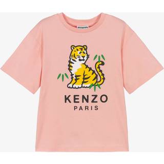KENZO KIDS KENZO KIDS Pink Tiger Graphic Logo Short Sleeve T-Shirt