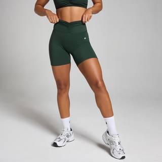 MP Tempo Ruched Front Shorts til kvinder – Dark Emerald - M - Grøn