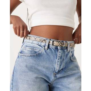 Gina Tricot-Square buckel hip belt-Bælter-Andet-M/L-Dame