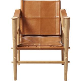 Cinas - Noble Safari stol lys med lysebrun læder