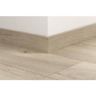 Pergo fodliste med tilslutningsplugs, lige, Romantic Grey Oak, laminat, 12 x 58 x 2400 mm