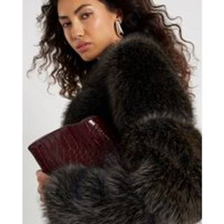 River Island River Island Afkortet Panel Imiteret Pelsjakke