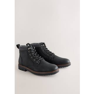 Next Black Borg Lined Cord Trim Boots