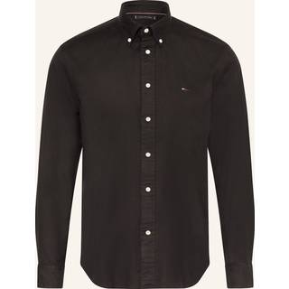 Flex Flannel Solid Skjorte, Black, S