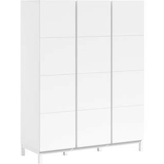 Garderobeskab 3-dørs – Eva, hvid (90 × 200 cm)