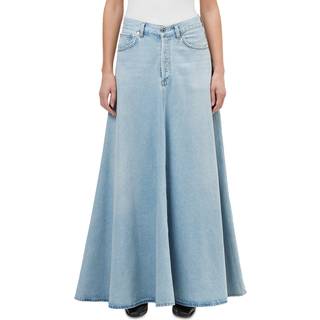Agolde Odin mid-rise denim maxi skirt - blue - XS