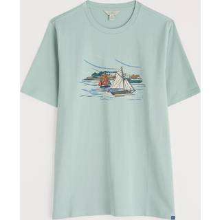 Seasalt Cornwall Seasalt Cornwall Green Mens Midwatch Cotton T-Shirt