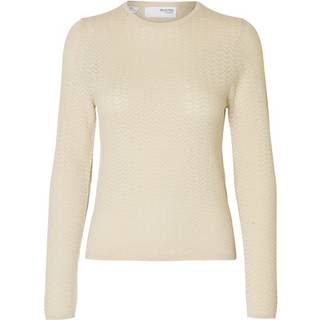 Naja Tight O-Neck Striktrøje, Birch, L