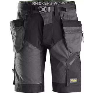 SNICKERS Shorts FlexiWork med hylsterlommer 6904 koksgrå/sort - C44