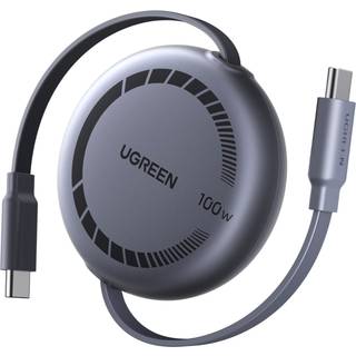 UGREEN USB-C til USB-C PD 100W Hurtigopladning med udtrækkeligt kabel - 1m