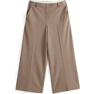 Anti-Wrinkle Wide Leg Cropped Trousers