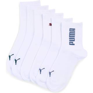 PUMA Short Socks Unisex (3-Pack), Clothing, White/Various Logo Colors, 39-42