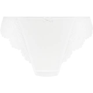 Hunkemöller Caro brasiliansk trusse med høj benudskæring hvid - 2XL