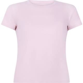 Hunkemöller Crew neck pyjamastop i rib med korte ærmer pink - S