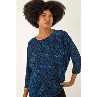 Roman T-shirt med romersk dyreprint og stretchjersey