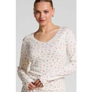 Hunkemöller Ribstrikket pyjamastop hvid - XS