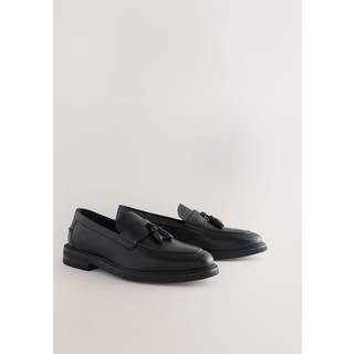 Next Black Leather Tassel Loafers - uk12eu47