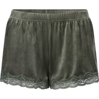 Hunkemöller Short i velour og blonde grøn - 2XL