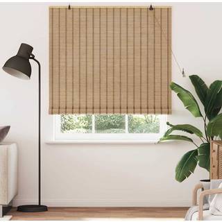 Rullegardin med gardiner Natur 150 x 160 cm Bambus