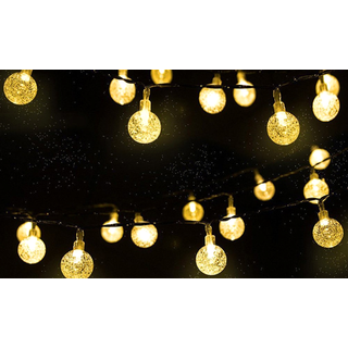 Lyskæde Solcelle 30 LED 6,5m med 8 funktioner