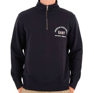Gant Graphic Half Zip Sweatshirt Navy