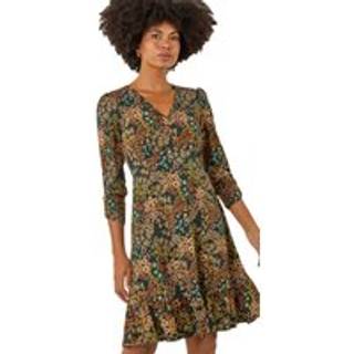 Roman Roman blomsterprint kjole med V-hals og stræk - EU 46 (UK 18)