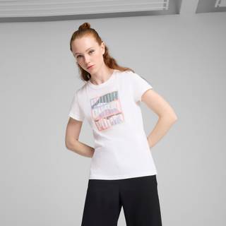 PUMA GRAPHICS Mountain Tee Women, Clothing, White, XS