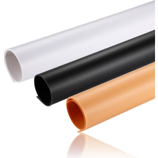 Foto Baggrund i Hvid, Sort, Orange - Stor, 3-i-1