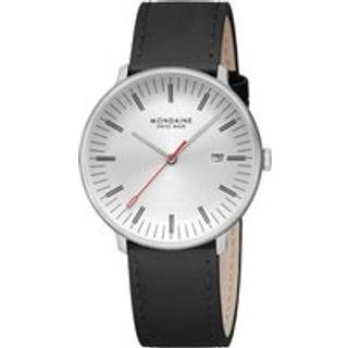 Mondaine MLE.41210.LBV Herrenuhr Quarz Doppio mit Lederband