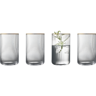 Palermo Gold Highball 4 stk. fra Lyngby Glas - Klar farve - Glas med guldkant