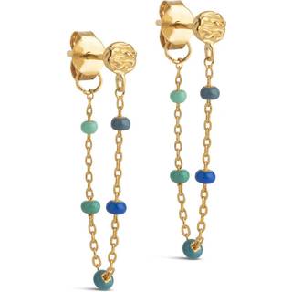 Enamel Lola øreringe i forgyldt sterlingsølv - E140GM - Atlantic