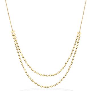 Scrouples Halskæde dobbeltrækket i forgyldt 42+3cm