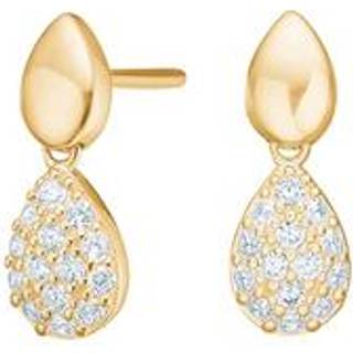 Siersbøl øreringe i 8 kt. guld med cubic zirkonia