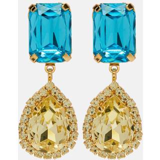 Magda Butrym Crystal-embellished drop earrings - gold - One Size