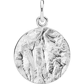 LUND Vedhæng Rustik Rund i sølv