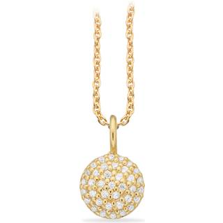 Scrouples SoHo vedhæng pavé cubic zirkonia i forgyldt med kæde