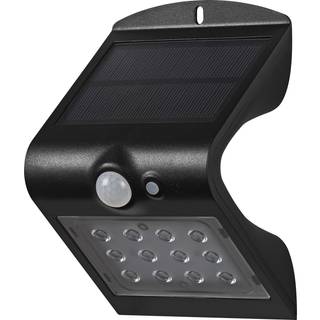 OSRAM LED-solcelle-væglampe ENDURA FLOOD BUTTERFLY 1,5W Sensor, Sort, Plast, Moderne, Solcellelampe
