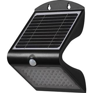 OSRAM LED-solcelle-væglampe ENDURA FLOOD BUTTERFLY, 4 W sensor BUTTERFLY, Sort, Plast, Moderne, Solcellelampe