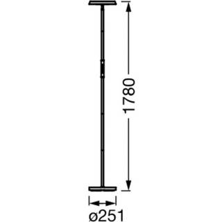 OSRAM SMART+ WiFi LED-gulvlampe, sort, op/ned, RGB CCT WiFi, dæmpbar, Sort, Stue/spisestue, Metal, Moderne, Gulvlampe nedadstrålende