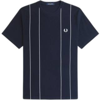 Fred Perry Pinstripe T Shirt Navy